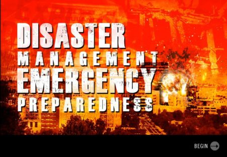 disaster management title screen