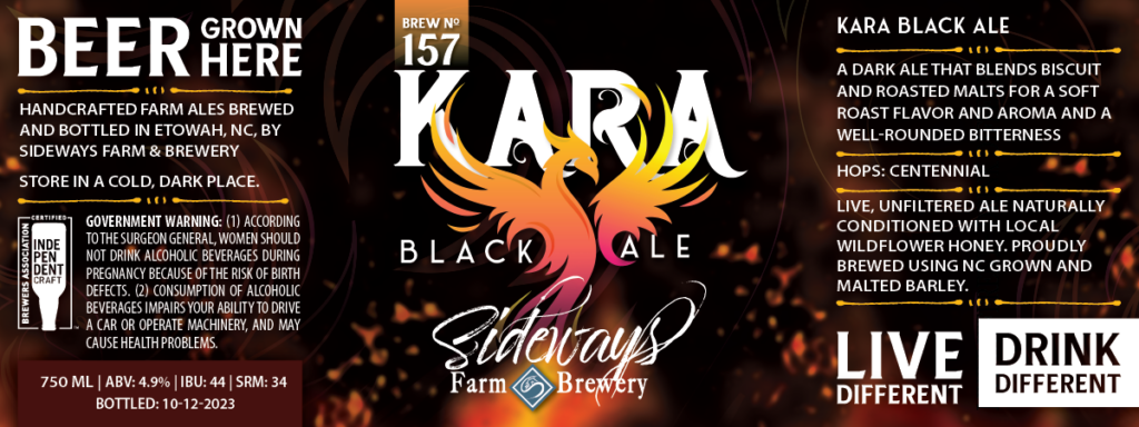 kara black ale with phoenix firebird artwork