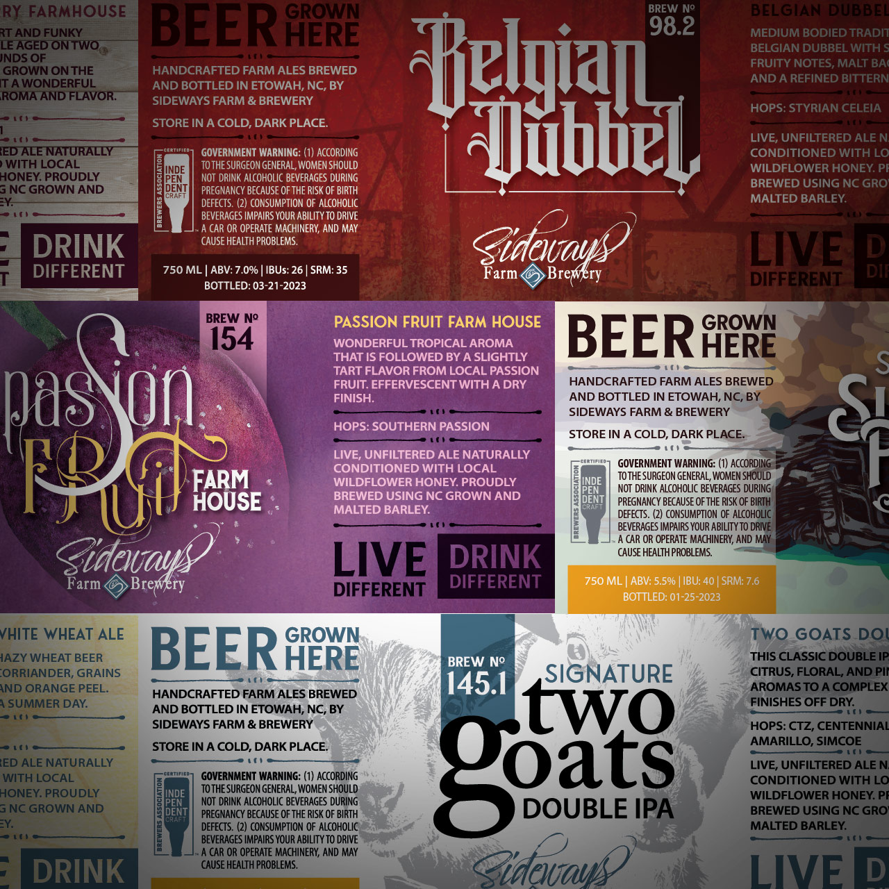 sideways beer labels